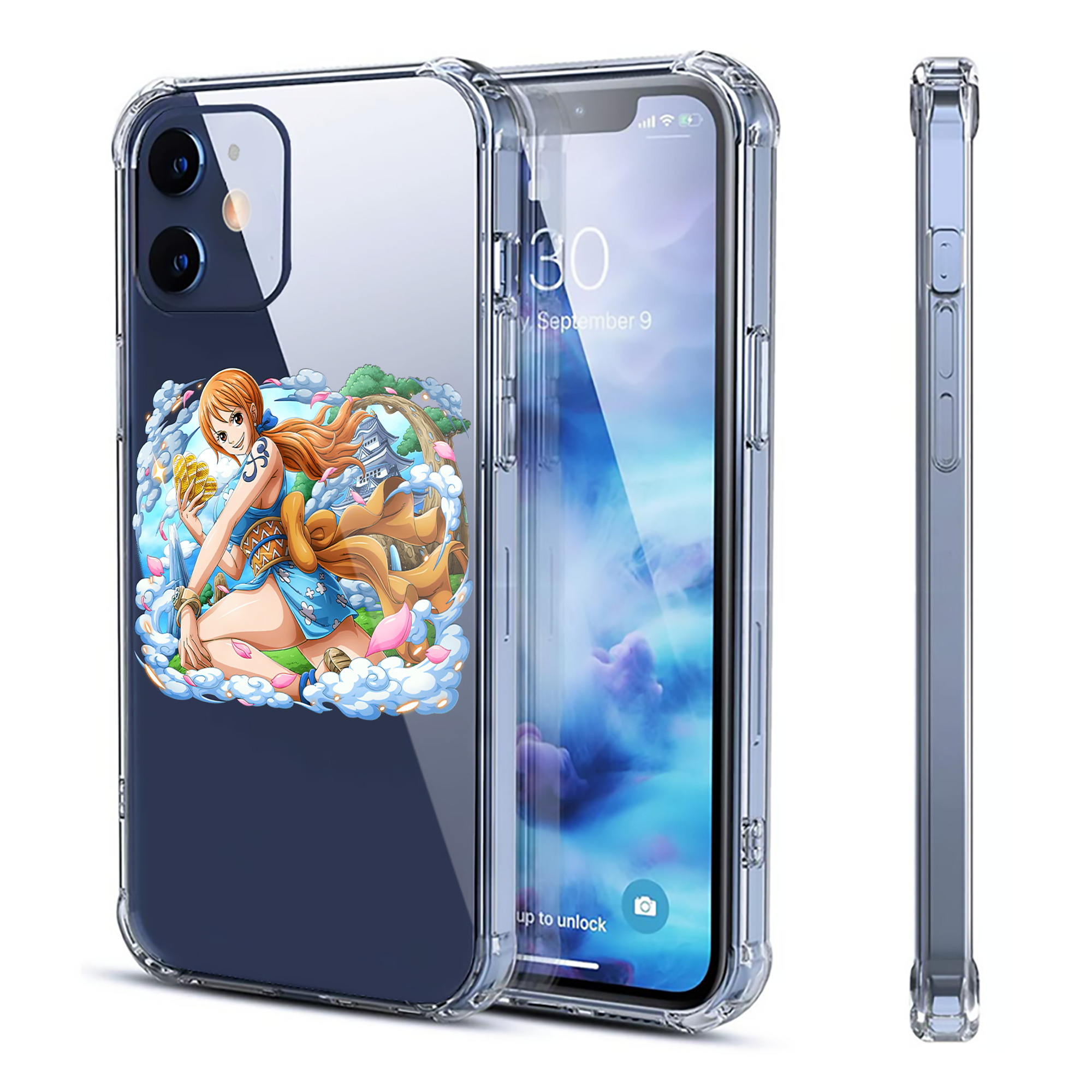 （画像用） ワンピース ナミ ONE PIECE Nami 【iPhone 12シリーズ対応】透明スマホケース（クリアソフトケース）